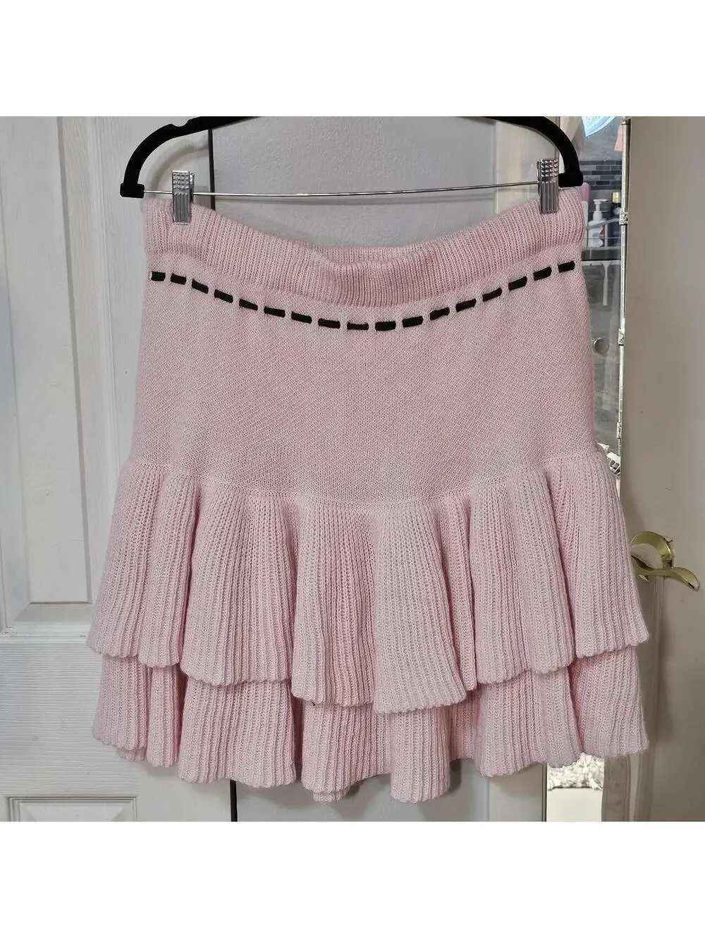 N/A pink ribbed